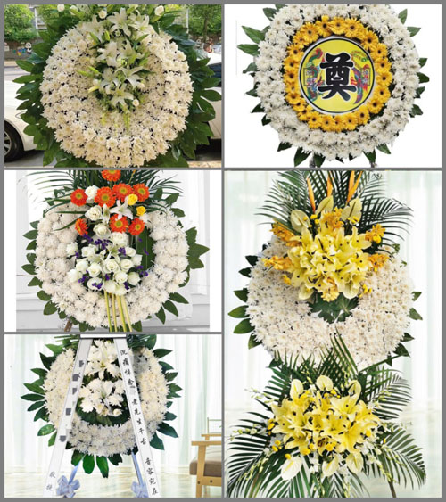 湖北黄石市阳新县排市镇玉畈村花圈速递